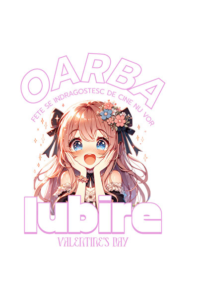 StoryGift Romania Sticker Eticheta 40CM Adeziv Fata Stil Anime Indragostite T...