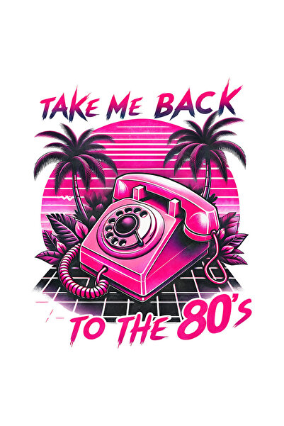 StoryGift Romania Sticker Eticheta 40CM cu mesajul "Take me back to the 80's"...