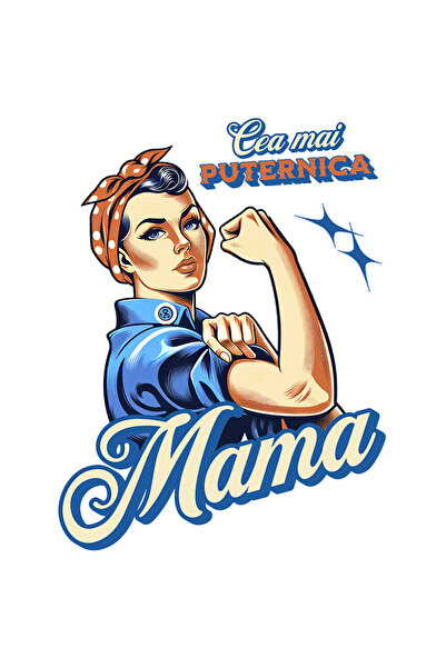 StoryGift Romania Sticker Adeziv 90CM cu Femeie Gospodina Text Cea Mai Putern...