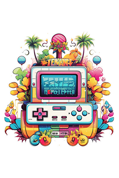 StoryGift Romania Sticker Cu Un Joc Vechi Pe Televizor, Ilustratie, Stil Retr...