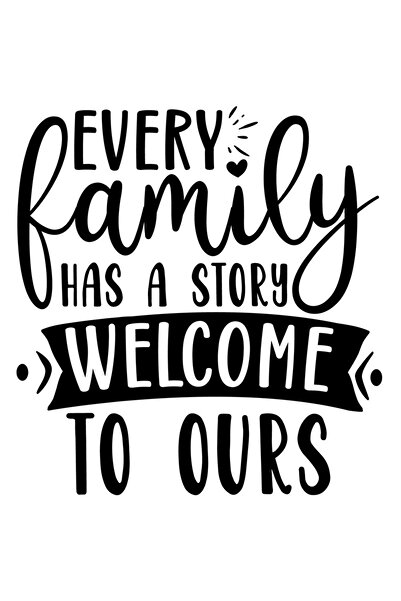 StoryGift Romania Sticker Adeziv 90CM Exterior cu mesajul "Orice familie are ...