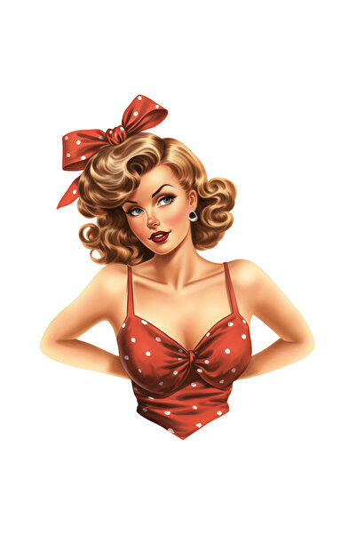 StoryGift Romania Sticker 10 Cm Cu O Femeie Blonda Frumoasa, Ilustratie, Stil...