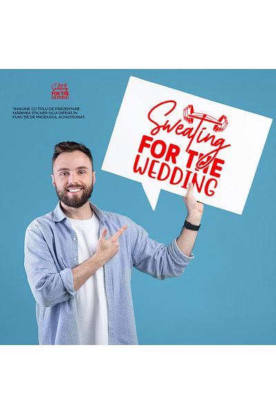 StoryGift Romania Sticker Label 40CM Exterior for those who train at the wedding hall with message in