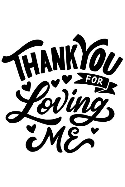 StoryGift Romania Sticker Autocolant 70CM Cu Mesajul Thank You For Loving Me,...