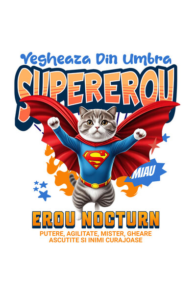 StoryGift Romania Sticker Autocolant 70CM cu Scottish Fold Caine In Costum de...