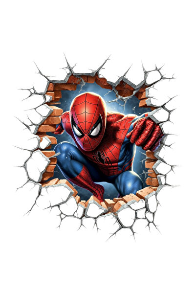 StoryGift Romania Sticker Adeziv 90CM Cu Supereroi, Spiderman, Marvel, Avengers, Zid, Caramida, cu Margini Albe