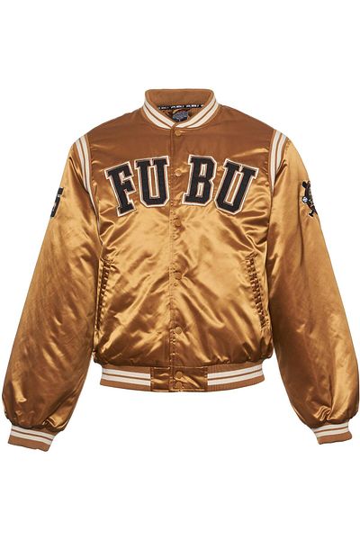 FUBU Herren Fm233-001-1 College Satin Varsity Jacket
