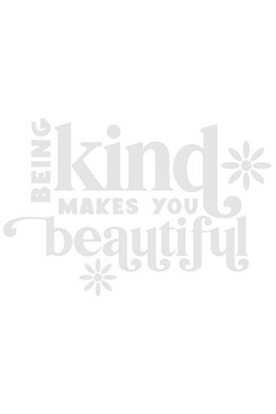 StoryGift Romania Sticker Autocolant 30CM Exterior cu floricele si mesajul "Being kind makes you beautiful" - bu