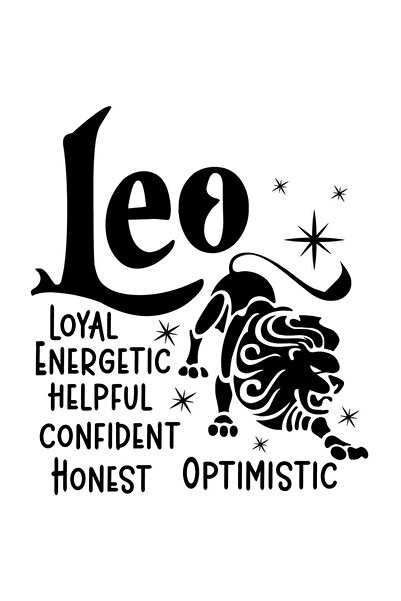 StoryGift Romania Sticker Autocolant 70CM cu zodia Leu, ilustratie, zodie, as...