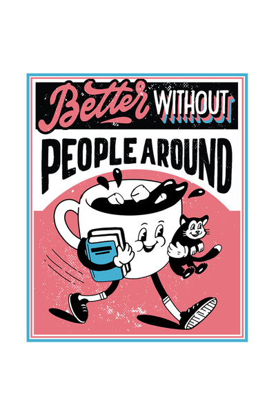 StoryGift Romania Sticker Adeziv 90CM Better Without People Around, cu Margin...