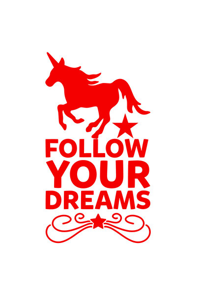 StoryGift Romania Sticker Eticheta 40CM Exterior cu un unicorn si textul "Fol...