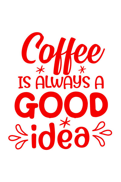 StoryGift Romania Sticker Autocolant 70CM Exterior cu textul "Coffee is alway...