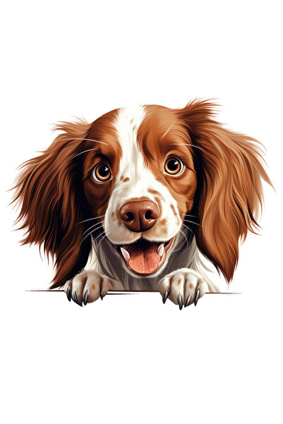 StoryGift Romania Sticker Autocolant 70CM cu un catel fericit, ilustratie, curiozitate, vrea sa descopere, latra