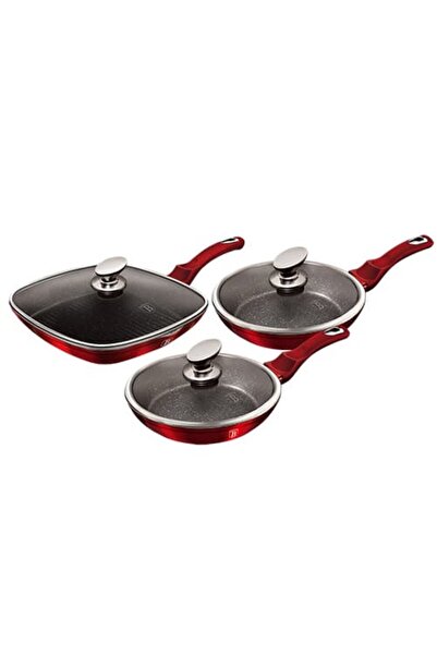 Berlinger Haus Set de tigăi cu capac, Berlinger Haus BH 6189, culoare burgund...