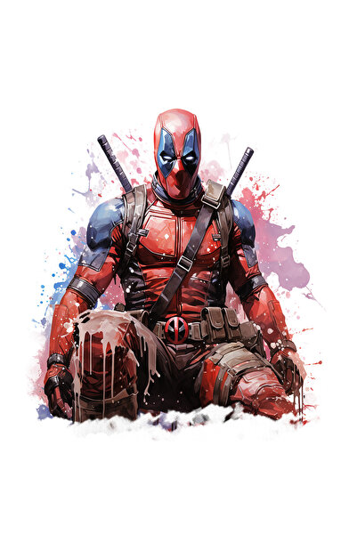 StoryGift Romania Sticker Eticheta 40CM Cu Deadpool, Sabii, Marvel, Personaj,...