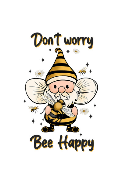 StoryGift Romania Sticker Adeziv 90CM cu pitic costumat in albina tinand o albina in brate cu mesajul "Don't wor