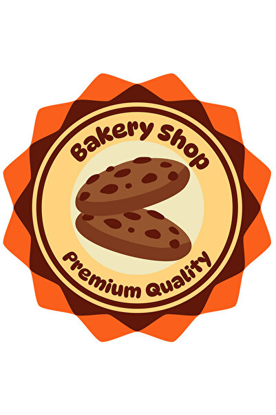 StoryGift Romania Sticker Eticheta 40CM Cu Mesaj In Engleza Bakery Shop Premium Quality, Fursecuri, Prajituri, B