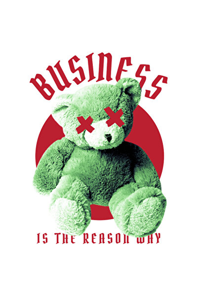 StoryGift Romania Sticker Autocolant 70CM Ursulet Verde Cu Mesajul in Engleza...