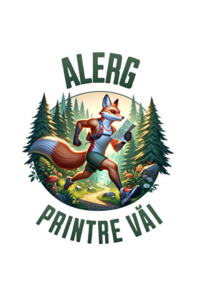 StoryGift Romania Sticker Autocolant 70CM Adeziv vulpe cercetas in padure har...