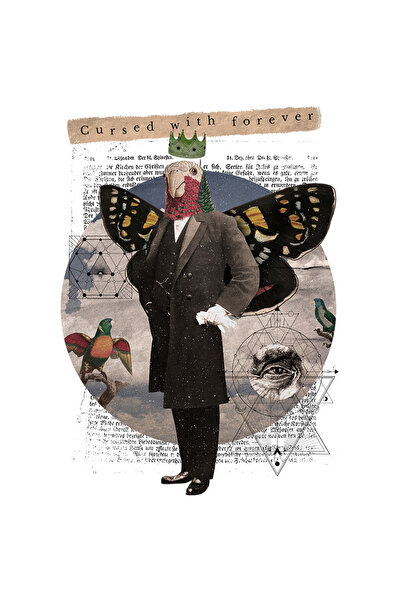 StoryGift Romania Sticker Eticheta 40CM Cu Mesaj In Engleza Cursed With Forev...