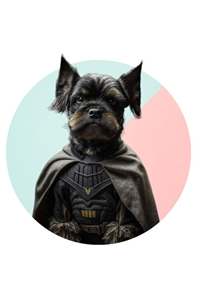 StoryGift Romania Sticker Autocolant 70CM cu Portret Caine Star Wars, Caine in Custom Negru cu Pelerina, Caine D