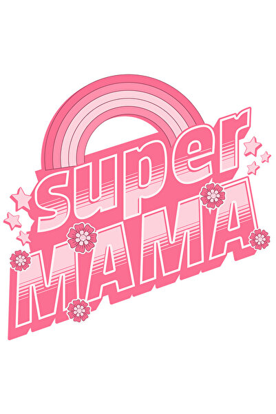 StoryGift Romania Sticker Eticheta 40CM cu Curcubeu Colorat Text Super Mama F...