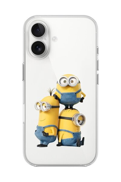 Dali Design iPhone 16 Uyumlu Şeffaf Kılıf Cartoon Minions 10 Tasarımlı
