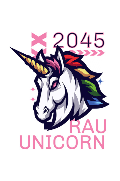 StoryGift Romania Sticker Autocolant 70CM Adeziv unicorn rau, animal fantasti...