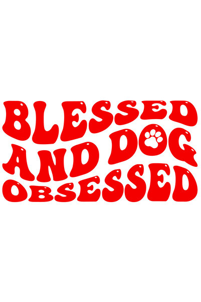 StoryGift Romania Sticker Eticheta 40CM Exterior pentru cei obsedati de caini - binecuvantati , Vinyl Rosu, 40 cm