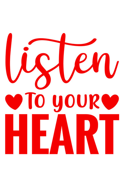 StoryGift Romania Sticker Adeziv 90CM Exterior cu inimioare si textul "Listen...