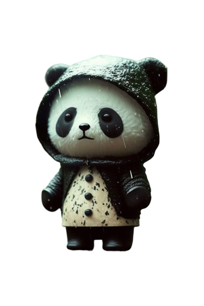 StoryGift Romania Sticker Autocolant 70CM cu Portret Urs Panda, Urs Panda Dra...