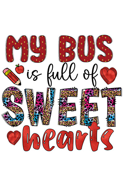 StoryGift Romania Sticker Eticheta 50CM cu mesajul "My bus is full of sweet h...