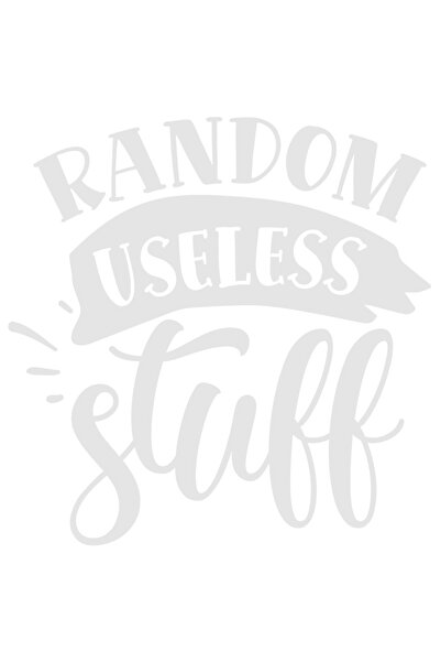 StoryGift Romania Sticker Autocolant 70CM Exterior cu textul in engleza "Random useless stuff" - lucruri aleator