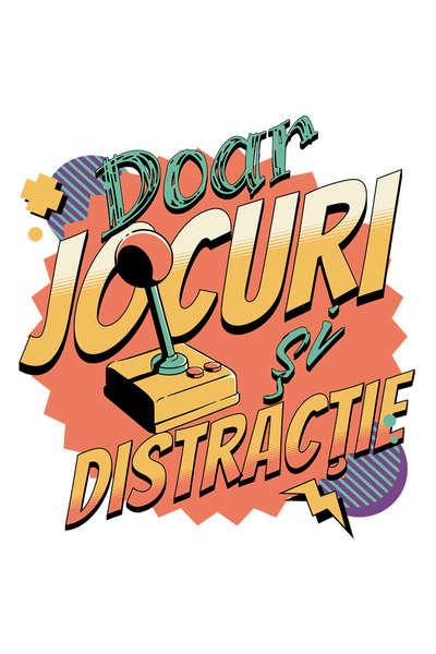 StoryGift Romania Sticker Autocolant 70CM Adeziv maneta joc video Doar jocuri...