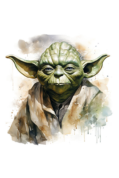 StoryGift Romania Sticker Autocolant 70CM Cu Yoda, Razboiul Stelelor, Picaturi De Vopsea, Jedi, Personaj, Multio