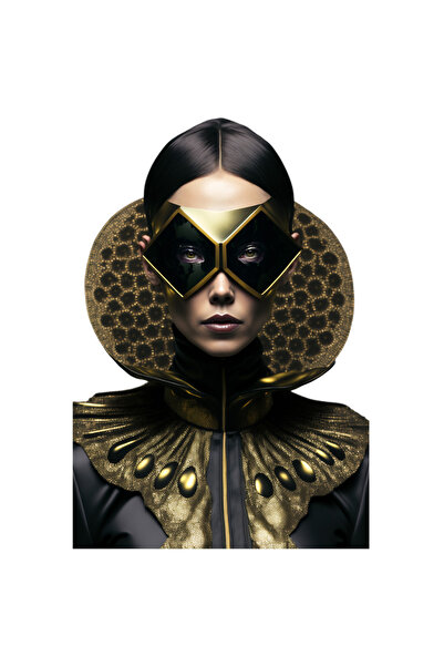 StoryGift Romania Sticker Eticheta 40CM cu Portret, High Fashion, Fantasy, Guler, Ochelari, Model, Masca, cu Ma