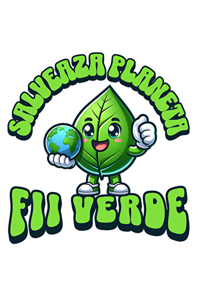 StoryGift Romania Sticker Autocolant 70CM Adeziv salveaza planeta frunza feri...