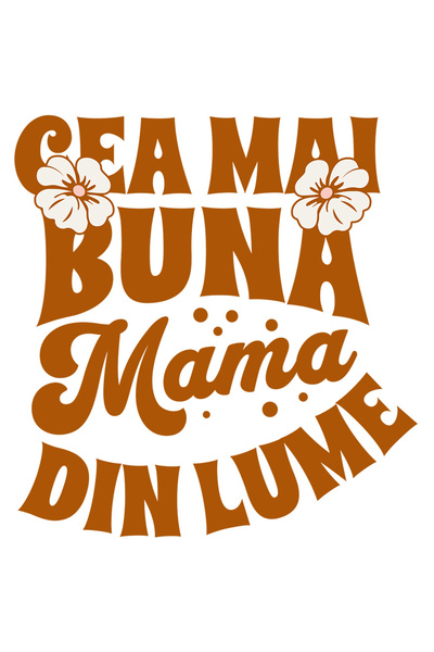 StoryGift Romania Sticker Autocolant 70CM cu Mesaj Ziua Mamei Text Cea Mai Bu...