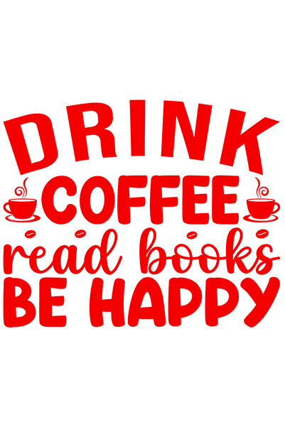 StoryGift Romania Sticker Adeziv 90CM Exterior cu mesajul "Bea cafea, citeste...