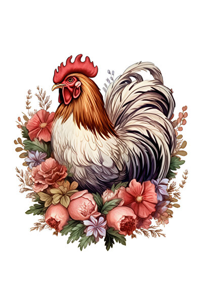 StoryGift Romania Sticker Autocolant 70CM cu un cocos, ilustratie, serios, al...