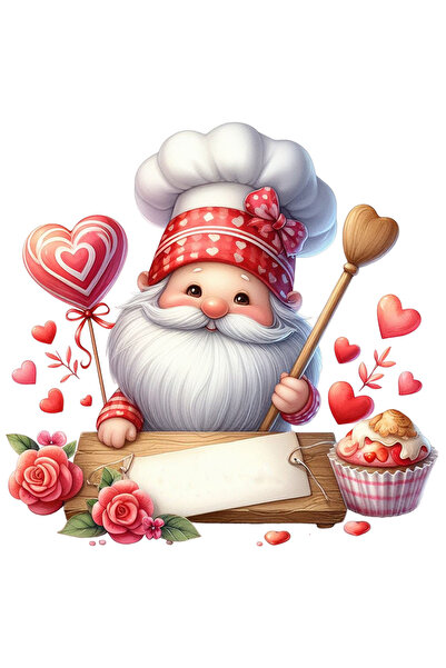 StoryGift Romania Sticker Autocolant 70CM cu un pitic bucatar, ilustratie, fl...