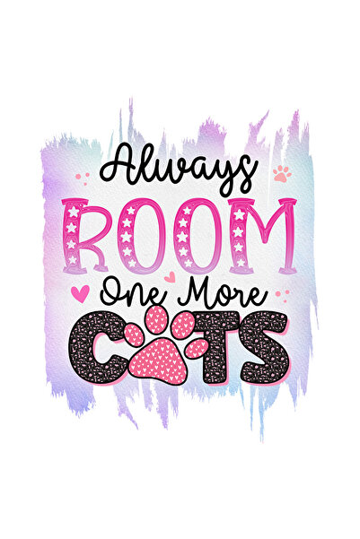 StoryGift Romania Sticker Adeziv 90CM cu mesajul "Always room one more cats",...