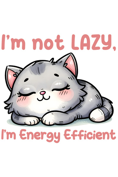 StoryGift Romania Sticker Eticheta 40CM cu o pisicuta care doarme cu mesajul ...