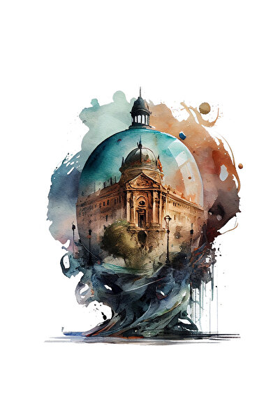 StoryGift Romania Sticker Autocolant 70CM Cu Design Absract, Sfera Di Sticla ...