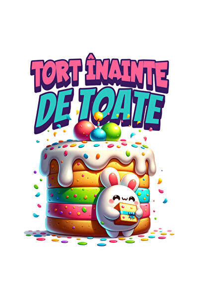 StoryGift Romania Sticker Adeziv Tort Inainte De Toate, Zi Aniversara, La Mul...