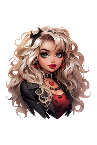 StoryGift Romania Sticker Autocolant 70CM cu o fata blonda, ilustratie, frumu...