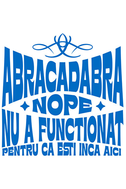 StoryGift Romania Sticker Eticheta 40CM cu Design Iluzie Optica Magician Vraj...