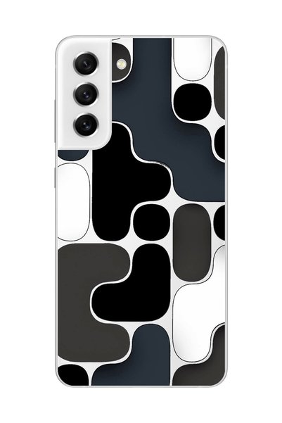 Dali Design حافظة شفافة متوافقة مع هاتف Galaxy S21 FE مع تصميم ورق جدران شفاف 1