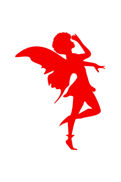 StoryGift Romania Sticker Autocolant 70CM Exterior cu o fata afro cu aripi - ...