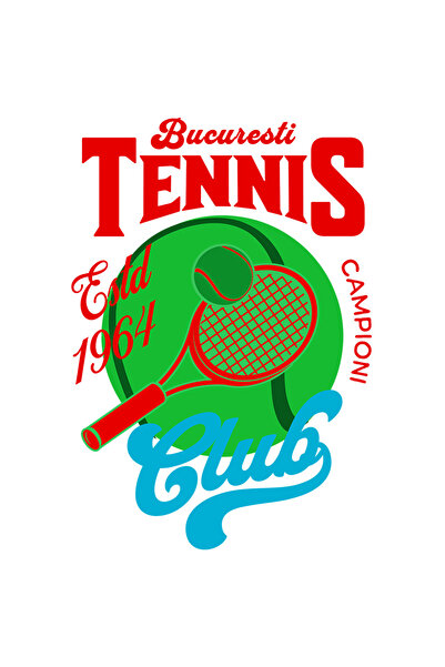 StoryGift Romania Sticker Adeziv 90CM cu Iubitorii DE Sport Tennis Racheta Si...